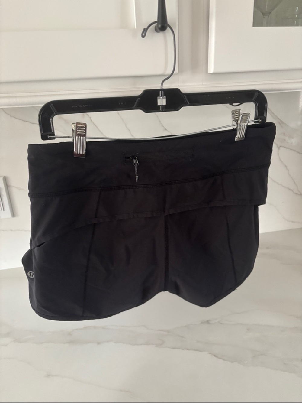 lululemon athletica Black Athletic Shorts with Zip Pocket